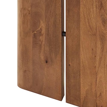 Modway Amistad 72" Solid Wood Dining Table in Walnut