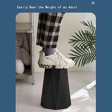 WEECRON Trash Can Bathroom Garbage Can 2.6 Gallon Plastic Waste Basket for Office Bedroom Kitchen, 2 Pack Black