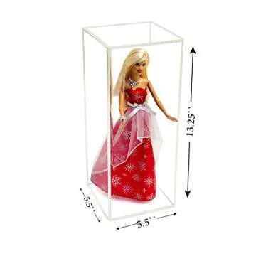 Better Display Cases Clear Acrylic Figurine Display Case for Doll Bobblehead Action Figure or Collec...