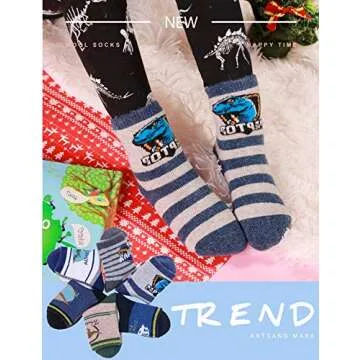 ANTSANG Kids Merino Wool Winter Hiking Socks 4-7Y