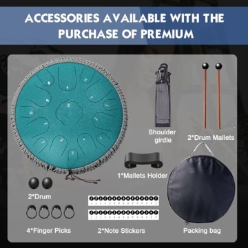 NBMICSO Steel Tongue Drum - 15 Note Healing Instrument