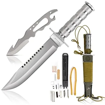 Maxam 12-Piece Survival Knife Set for Outdoor Adventure