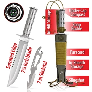 Maxam 12-Piece Survival Knife Set for Outdoor Enthusiasts