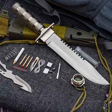 Maxam 12-Piece Survival Knife Set for Outdoor Enthusiasts