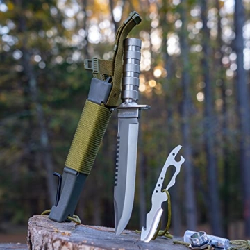 Maxam 12-Piece Survival Knife Set for Outdoor Enthusiasts