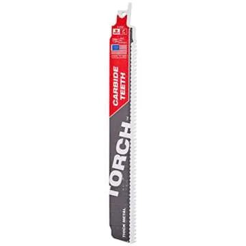 MILWAUKEE ELEC Tool 48-00-5202 9" 7TPI Torch Sawzall Blade for Precision Cutting