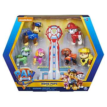 Paw Patrol, Movie Pups Gift Pack with 6 Collectible Toy Figures, Kids Toys for Ages 3 and up
