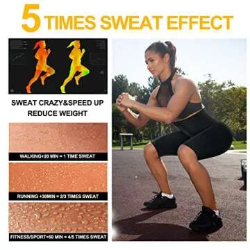 SCARBORO Sauna Sweat Pants for Women High Waist Compression Slimming Weights Thermo Legging Workout Body Shaper Sauna Suit