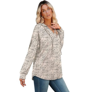 Sampeel Women’s V-Neck Hoodies for Casual Fall Fashion