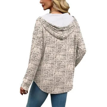 Sampeel Women’s V-Neck Hoodies for Casual Fall Fashion