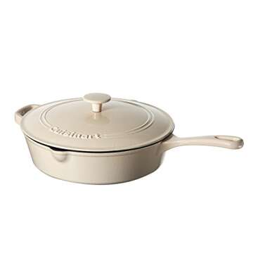 Cuisinart 12" Chicken Fryer Cast Iron, Cream
