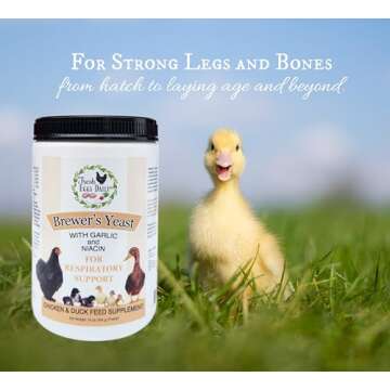 Fresh Eggs Daily Brewer's Yeast with Garlic Powder and Niacin for Ducks Ducklings Feed Supplement Vi...