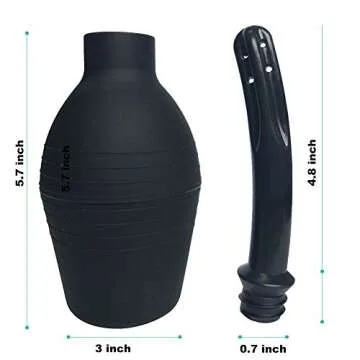 Abyclean Anal Douche Enema Bulb Vaginal Douche Enema Cleaner for Women’s or Man’s Health (310ml Black)