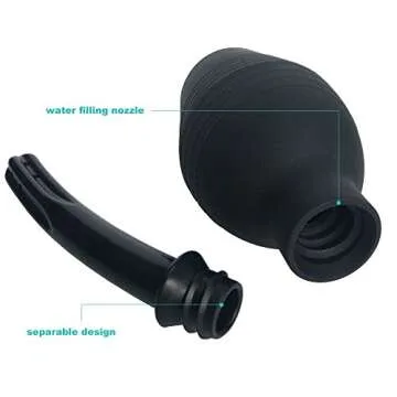 Abyclean Anal Douche Enema Bulb Vaginal Douche Enema Cleaner for Women’s or Man’s Health (310ml Black)