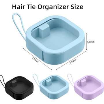 2pcs Hair Tie Organizer,Portable Travel Qtip Holder,Bathroom Storage Organizer Qtip Dispenser Cotton Swabs Dispenser Kids Hair Accessory Box with Lid for Bathroom,Desktop Organizer (2pcs Black&White)