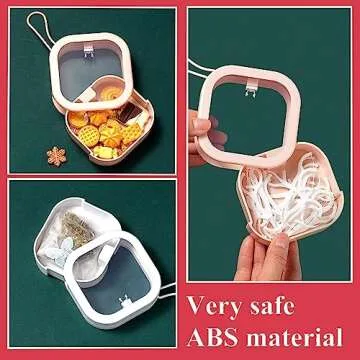 2pcs Hair Tie Organizer,Portable Travel Qtip Holder,Bathroom Storage Organizer Qtip Dispenser Cotton Swabs Dispenser Kids Hair Accessory Box with Lid for Bathroom,Desktop Organizer (2pcs Black&White)