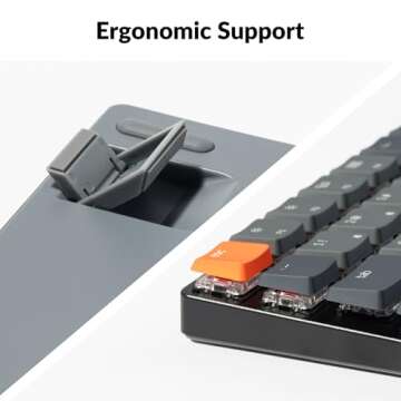 Keychron K3 Version 2, 84 Keys Ultra-Slim Wireless Bluetooth/USB Wired Mechanical Keyboard with White LED Backlit, Low-Profile Gateron Mechanical Blue Switch Compatible with Mac Windows