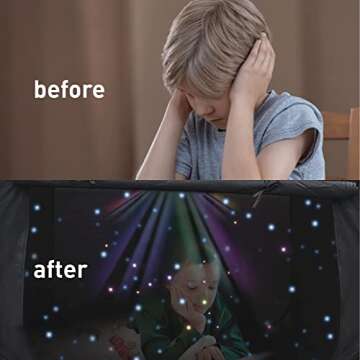 Cwsk Sensory Tent Calming Hideout for Kids with CPC Certification,Collapsible Portable Pop-Up Light-Out Blackout Quiet Corner Nest, Autism, SPD, ADHD & Improve Focus for Travel,Classroom,Bedroom