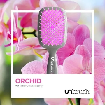 FHI HEAT Unbrush Wet Dry Detangling Hair Brush Lavender Grey