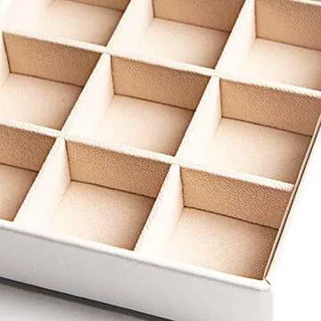 Frebeauty Jewelry Organizer - 32 Compartment Stackable Tray