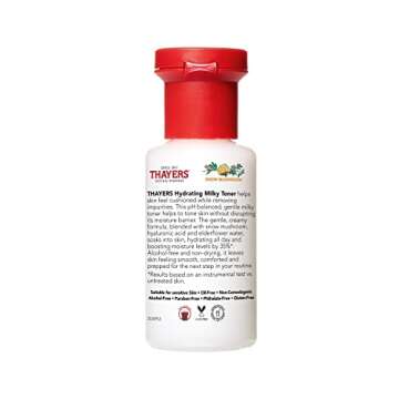 Thayers Milky Hydrating Face Toner with Snow Mushroom, Hyaluronic Acid and Elderflower, Dermatologis...