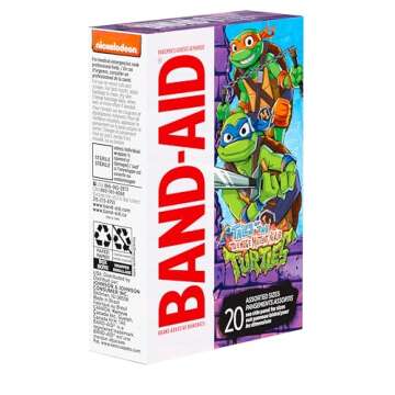 BAND-AID Adhesive First Aid Bandages Featuring Nickelodeon TMNT Characters, 20 Ct