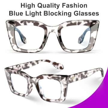 VISOONE Cat Eye Blue Light Blocking Glasses for All