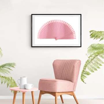 Heyiminy 8.2in Handheld Folding Fan - Foldable, Portable, Stylish - Elegant Folding Hand Fan for Events, Parties, Women's Gatherings | Silk and Wooden Elegance | Abanicos de Mano, Classic Asian Style