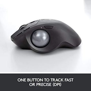 Logitech MX ERGO Wireless Trackball Mouse for Ergonomic Comfort