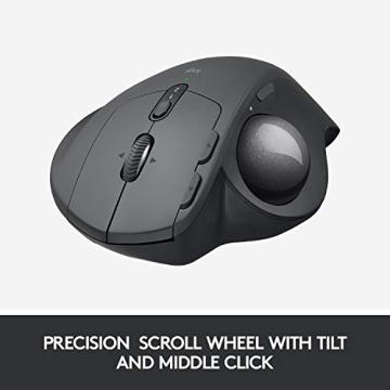 Logitech MX ERGO Wireless Trackball Mouse for Ergonomic Comfort