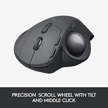 Logitech MX ERGO Wireless Trackball Mouse for Ergonomic Comfort