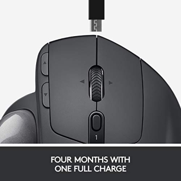 Logitech MX ERGO Wireless Trackball Mouse for Ergonomic Comfort