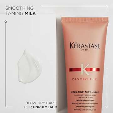 KÉRASTASE Discipline Thermique Blow Dry Primer Serum, Pre-Styling Cream & Heat Protectant, Smooths ...