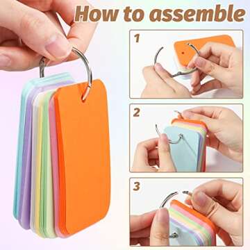 Koogel Multicolor Index Cards - 1,500 PCS for Study & Organization