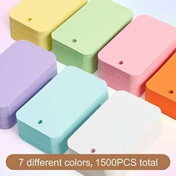 Koogel Multicolor Index Cards - 1,500 PCS for Study & Organization