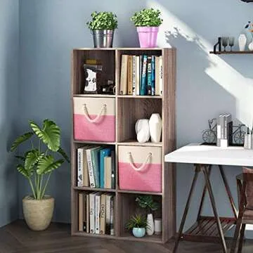 PRANDOM Foldable Cube Storage Bins for Home Organization