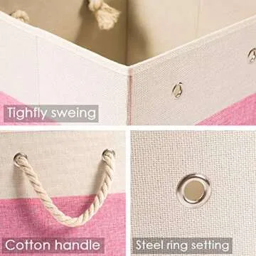 PRANDOM Foldable Cube Storage Bins for Home Organization