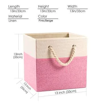 PRANDOM Foldable Cube Storage Bins for Home Organization