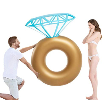 Jasonwell Inflatable Diamond Ring Pool Float Bachelorette Party