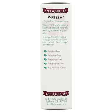 Vitanica V-Fresh Vaginal pH Support for Healthy Women