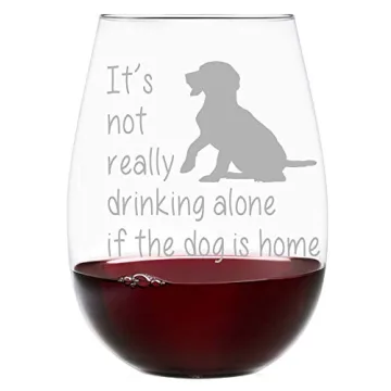 Funny Dog Lover Stemless Wine Glass - 17 Oz