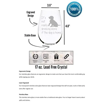 Funny Dog Lover Stemless Wine Glass - 17 Oz