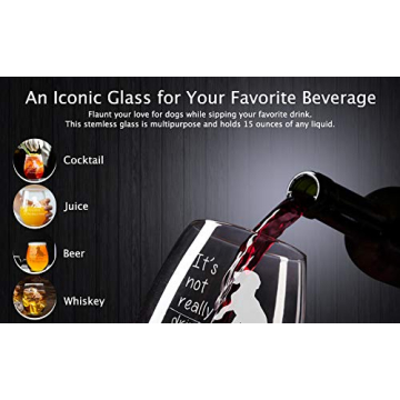 Funny Dog Lover Stemless Wine Glass - 17 Oz