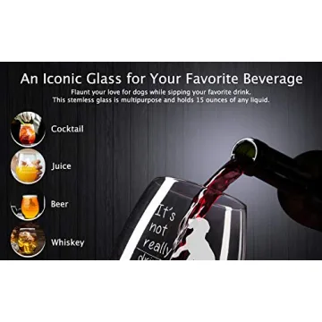 Funny Dog Lover Stemless Wine Glass - 17 Oz