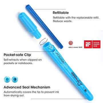 WRITECH Retractable Highlighters Assorted Colors: Chisel Tip Click Aesthetic Highlighter Marker Pens...