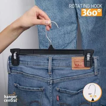 Hanger Central 30 Pack Slim Space Saving Hangers for Organizing