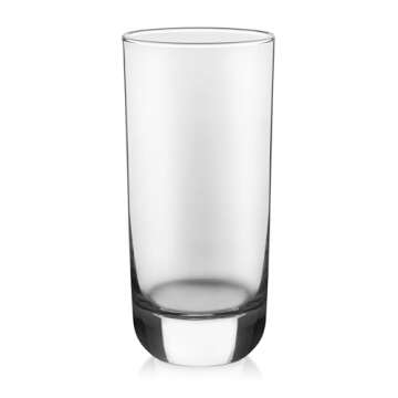 Libbey 31631 Polaris 16-Piece Tumblers and Rocks Glass Set, Drinkware Glasses Set of 15.2 Oz Tumbler & 11.1 Oz Rock Glasses, Clear Drinking Glasses Set of 16