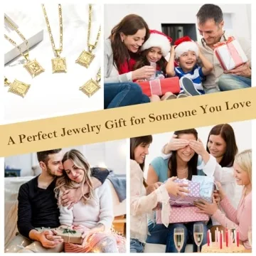 14K Gold Plated Initial Pendant Necklace for Men Women