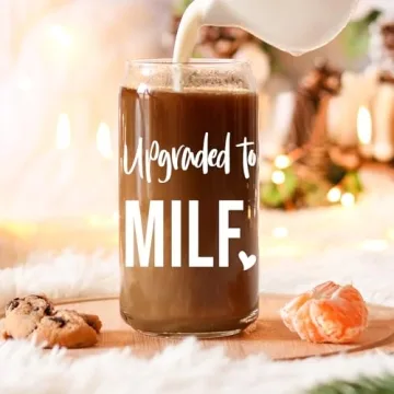 Fairy's Gift 16 oz New Mom Glass Cup w/Lid & Straw, Funny New Mom Gifts for Women - Christmas, Postpartum, Pregnancy Gifts for Expecting Mom, Pregnant Women, Mom to Be, Gifts for 1st Time Mom