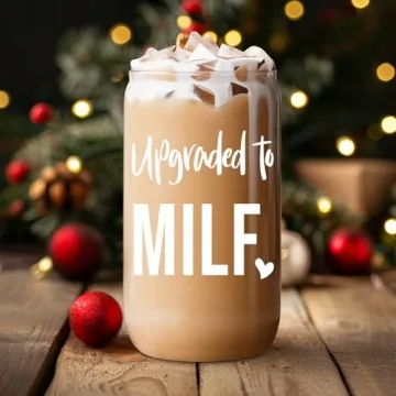 Fairy's Gift 16 oz New Mom Glass Cup w/Lid & Straw, Funny New Mom Gifts for Women - Christmas, Postpartum, Pregnancy Gifts for Expecting Mom, Pregnant Women, Mom to Be, Gifts for 1st Time Mom